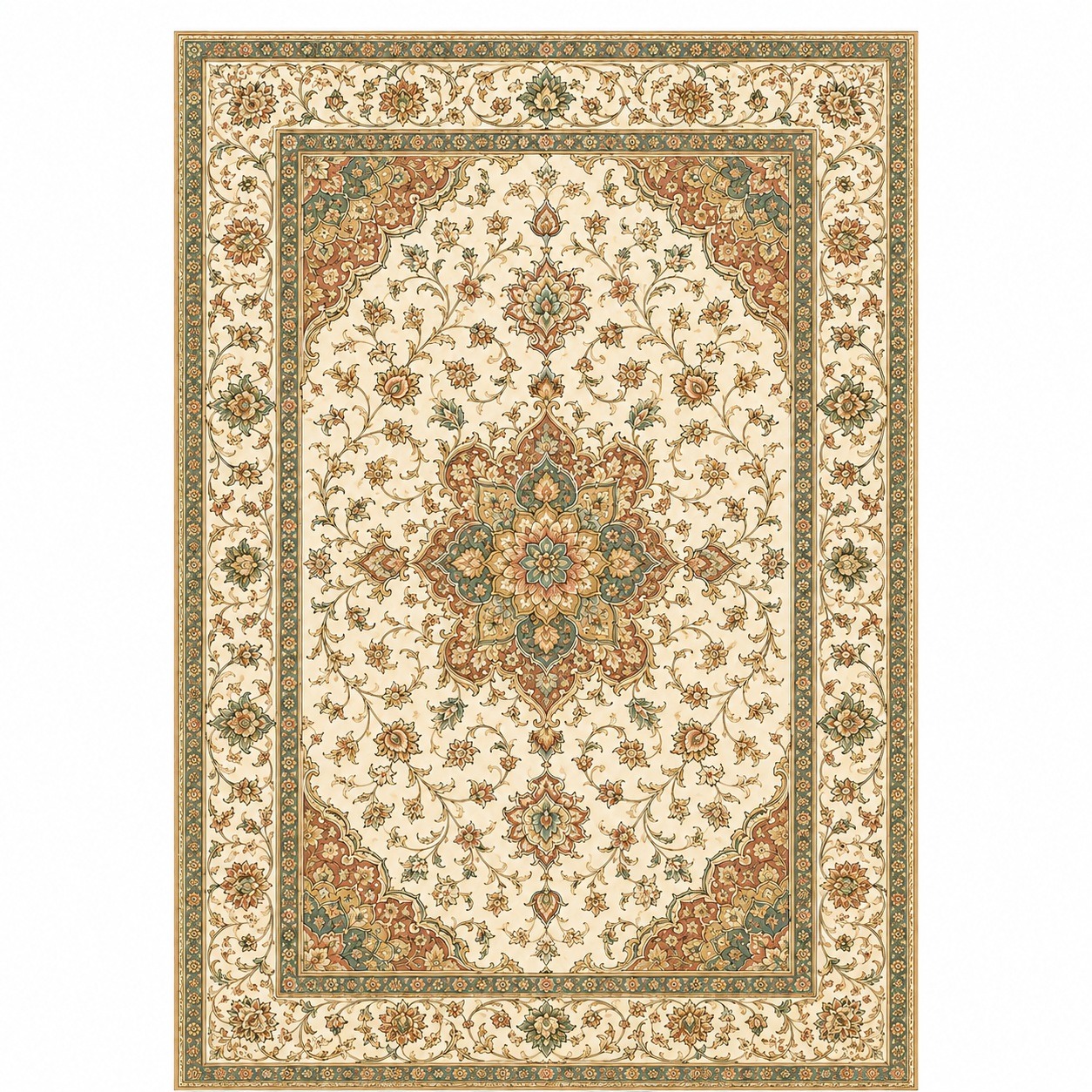 IK-200300-001 Karpet Turki Premium Navy Gold 200x300 cm untuk Ruang Tamu