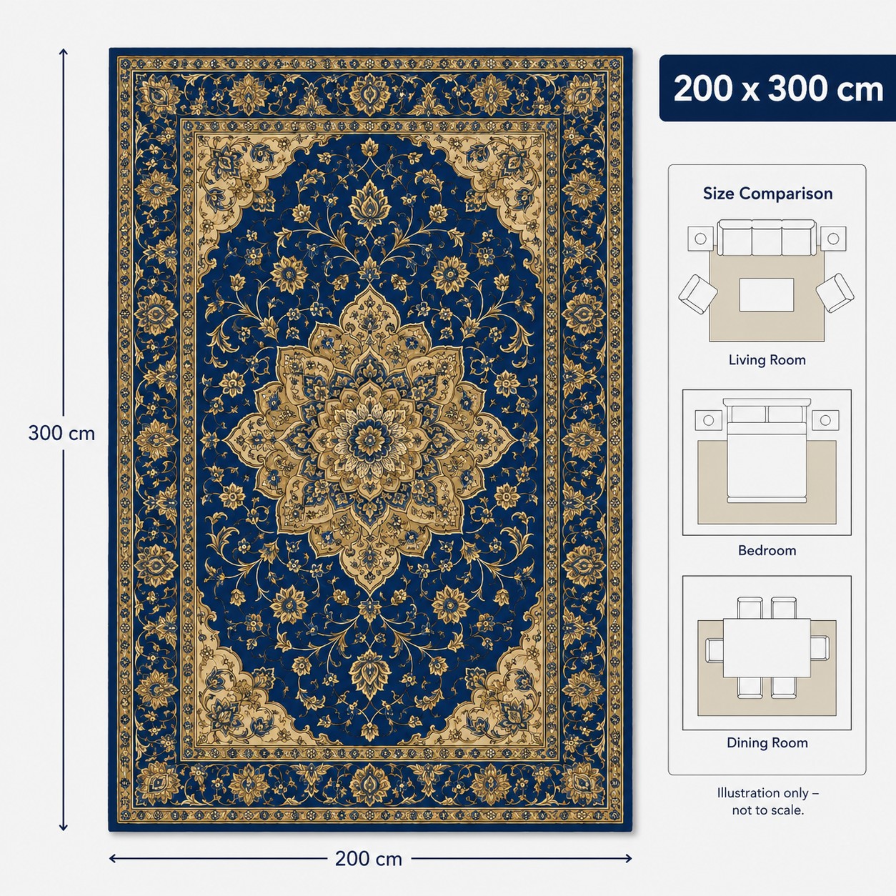 IK-REAL-V3-006 Indahkarpet Karpet Motif Premium 200x300 Bahan Printing Digital Halus Cocok untuk Ruang Tamu Kamar Reseller