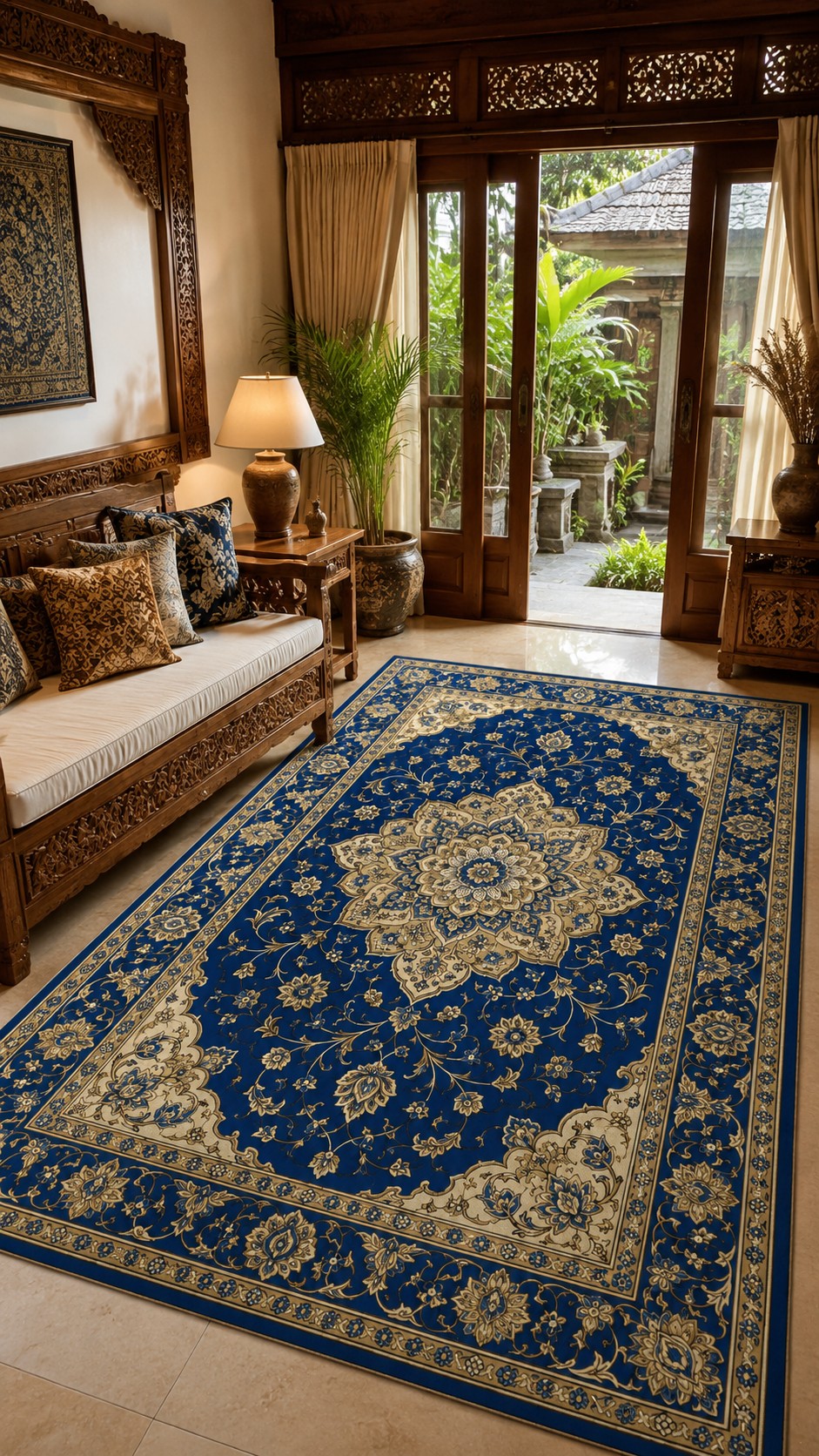 IK-REAL-V3-008 Indahkarpet Karpet Motif Premium 200x300 Bahan Printing Digital Halus Cocok untuk Ruang Tamu Kamar Reseller