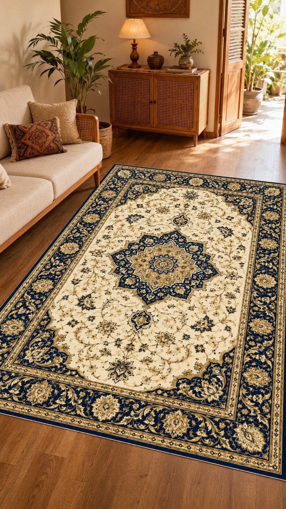 IK-REAL-V3-016 Indahkarpet Karpet Motif Premium 200x300 Bahan Printing Digital Halus Cocok untuk Ruang Tamu Kamar Reseller