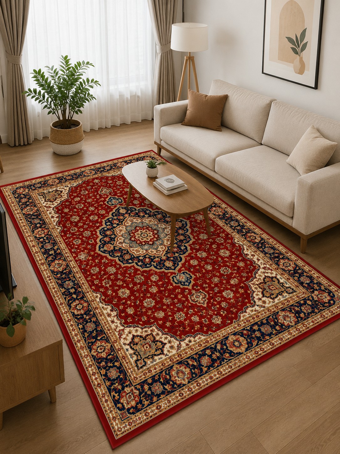 IK-REAL-V3-024 Indahkarpet Karpet Motif Premium 200x300 Bahan Printing Digital Halus Cocok untuk Ruang Tamu Kamar Reseller