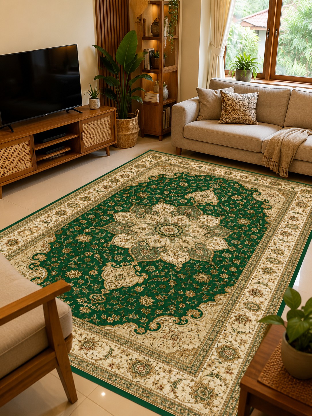 IK-REAL-V3-035 Indahkarpet Karpet Motif Premium 200x300 Bahan Printing Digital Halus Cocok untuk Ruang Tamu Kamar Reseller