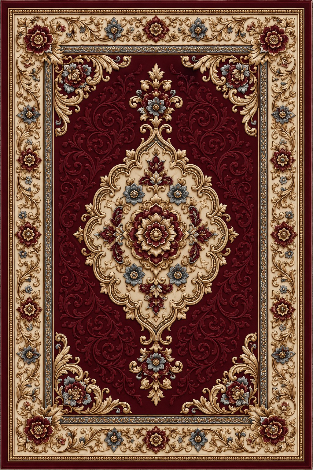 IK-REAL-V3-100 Indahkarpet Karpet Motif Premium 200x300 Bahan Printing Digital Halus Cocok untuk Ruang Tamu Kamar Reseller