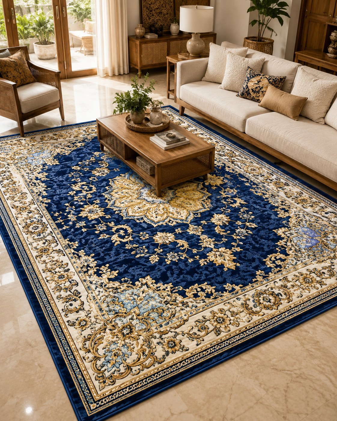 IK-REAL-V3-106 Indahkarpet Karpet Motif Premium 200x300 Bahan Printing Digital Halus Cocok untuk Ruang Tamu Kamar Reseller
