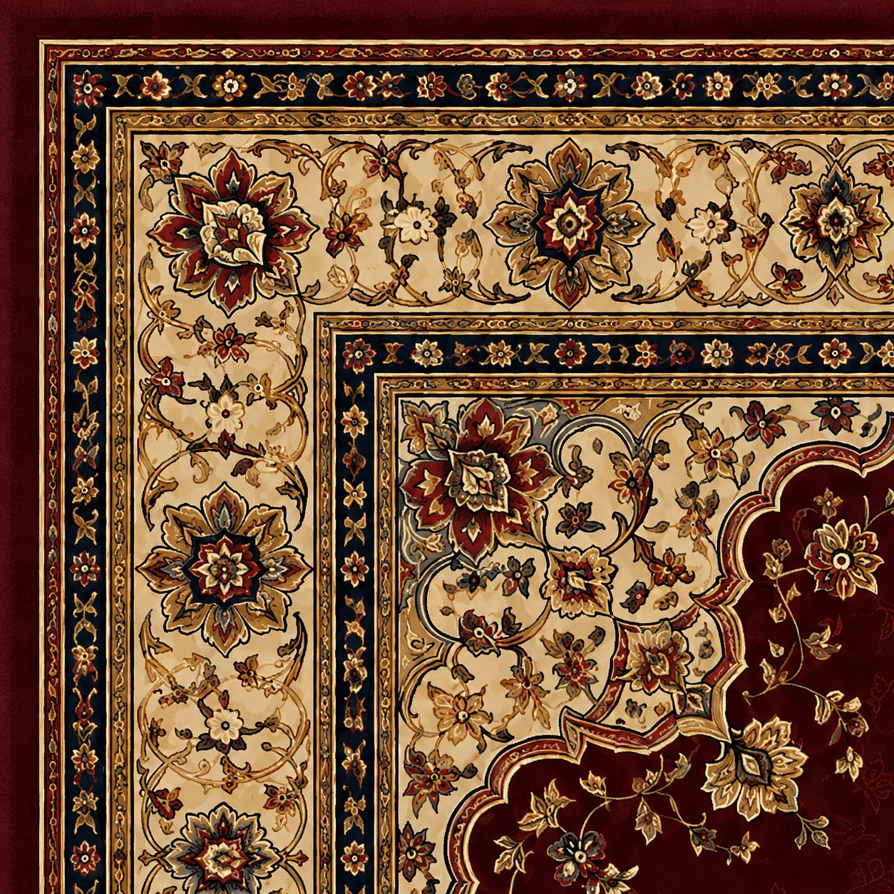 IK-REAL-V3-127 Indahkarpet Karpet Motif Premium 200x300 Bahan Printing Digital Halus Cocok untuk Ruang Tamu Kamar Reseller