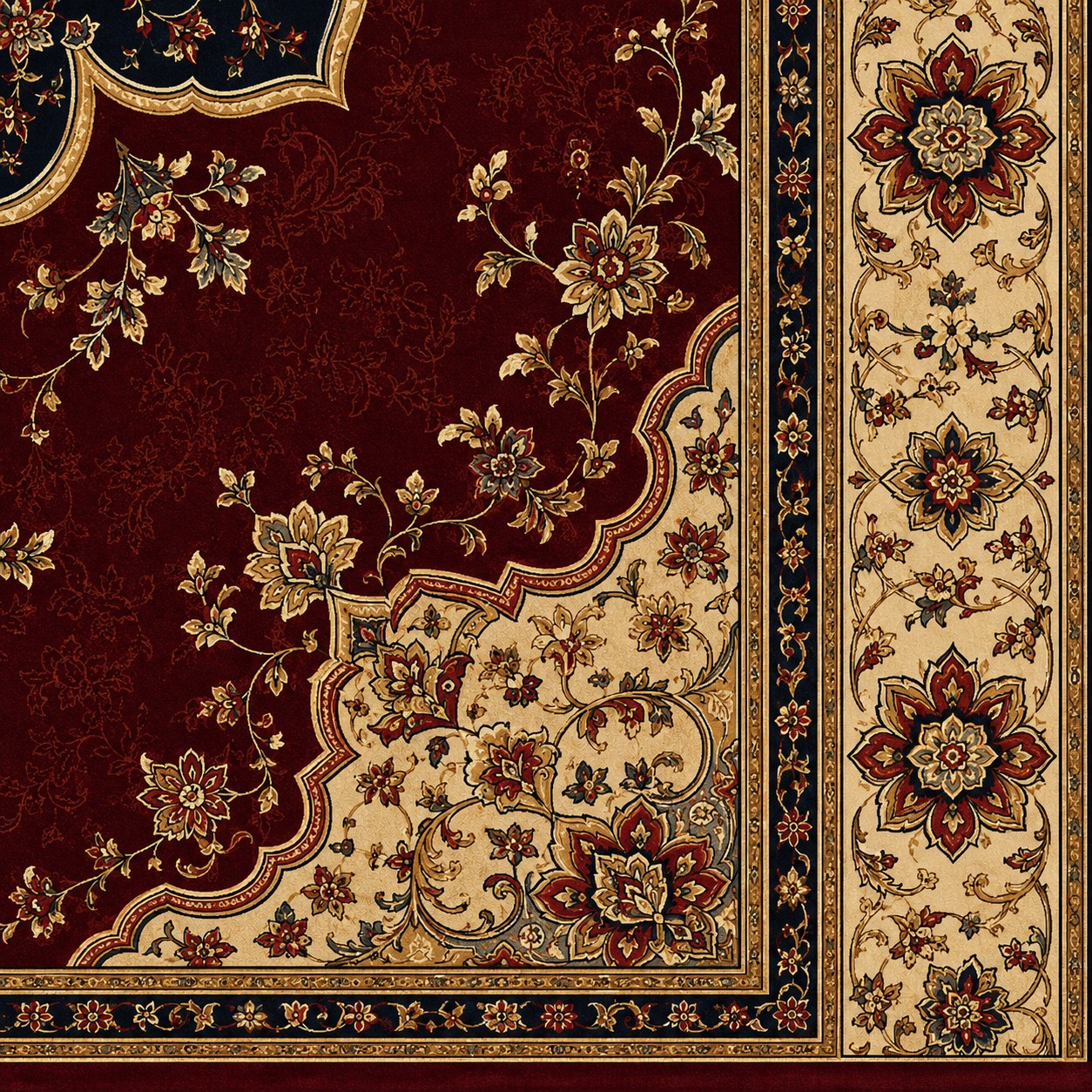 IK-REAL-V3-130 Indahkarpet Karpet Motif Premium 200x300 Bahan Printing Digital Halus Cocok untuk Ruang Tamu Kamar Reseller